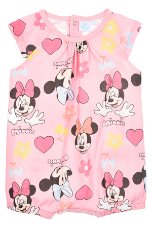 Pagliaccetto Minnie DISNEY Body Smanicato 100% Cotone Neonata - Ez00005rosa