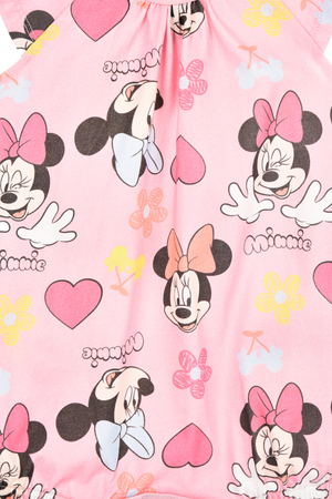 Pagliaccetto Minnie DISNEY Body Smanicato 100% Cotone Neonata - Ez00005rosa