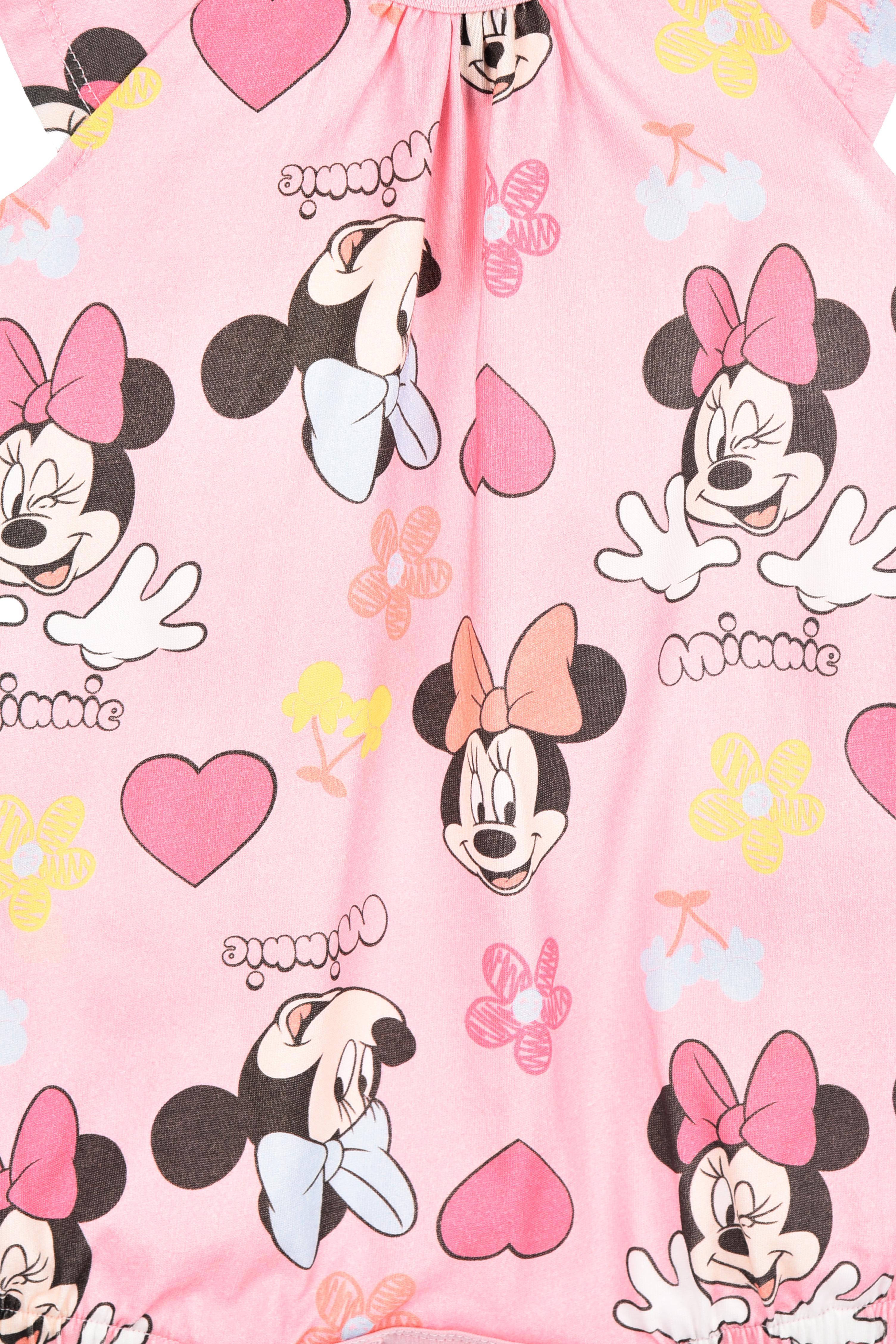 Pagliaccetto Minnie DISNEY Body Smanicato 100% Cotone Neonata - Ez00005rosa