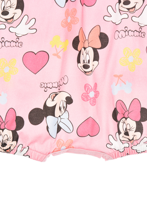 Pagliaccetto Minnie DISNEY Body Smanicato 100% Cotone Neonata - Ez00005rosa