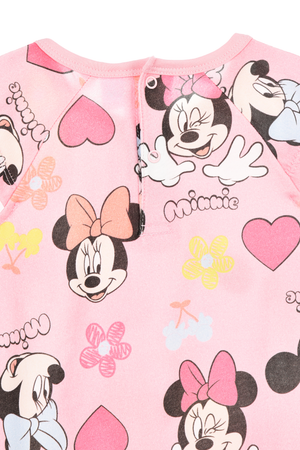 Pagliaccetto Minnie DISNEY Body Smanicato 100% Cotone Neonata - Ez00005rosa