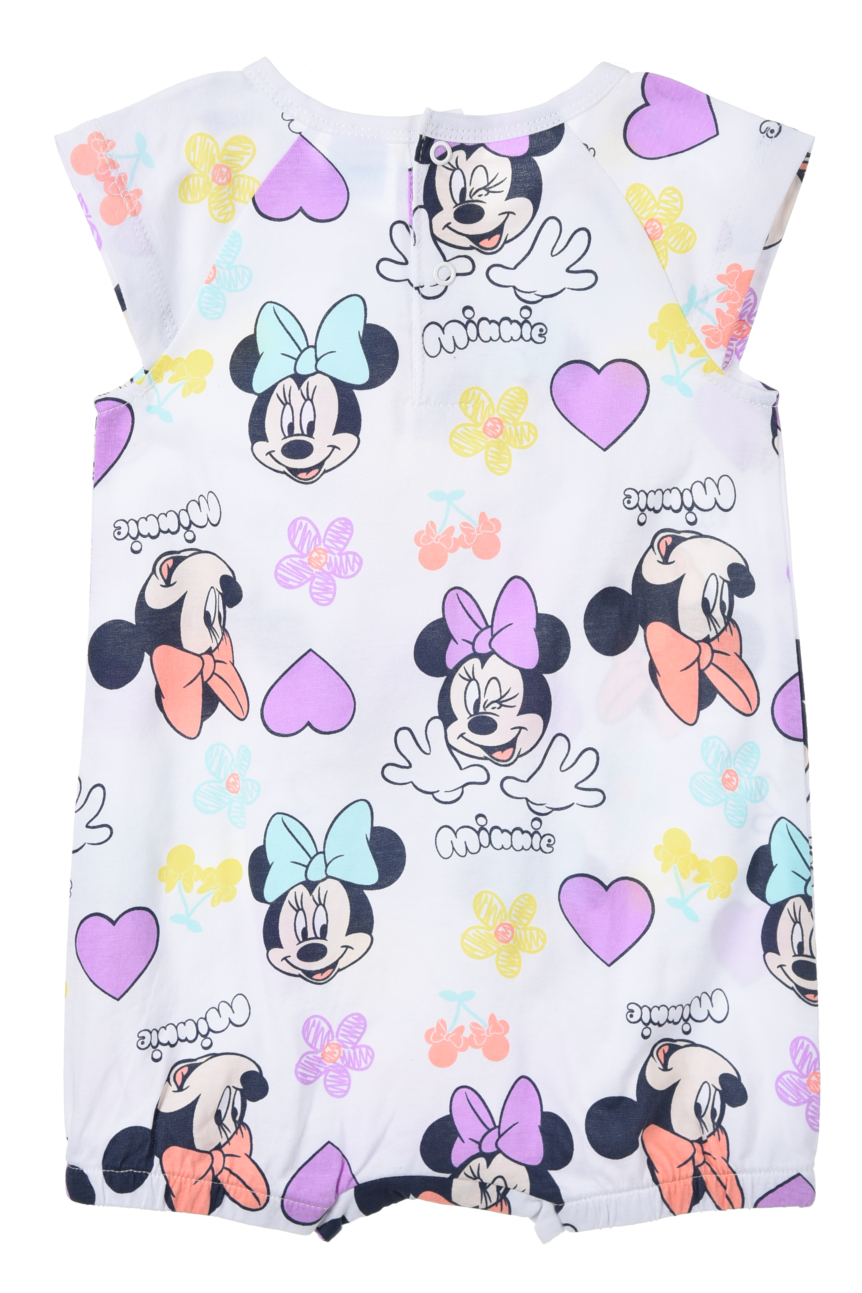 Pagliaccetto Minnie DISNEY Body Smanicato 100% Cotone Neonata - Ez00005bianco