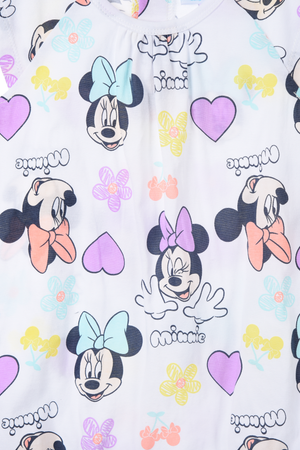 Pagliaccetto Minnie DISNEY Body Smanicato 100% Cotone Neonata - Ez00005bianco