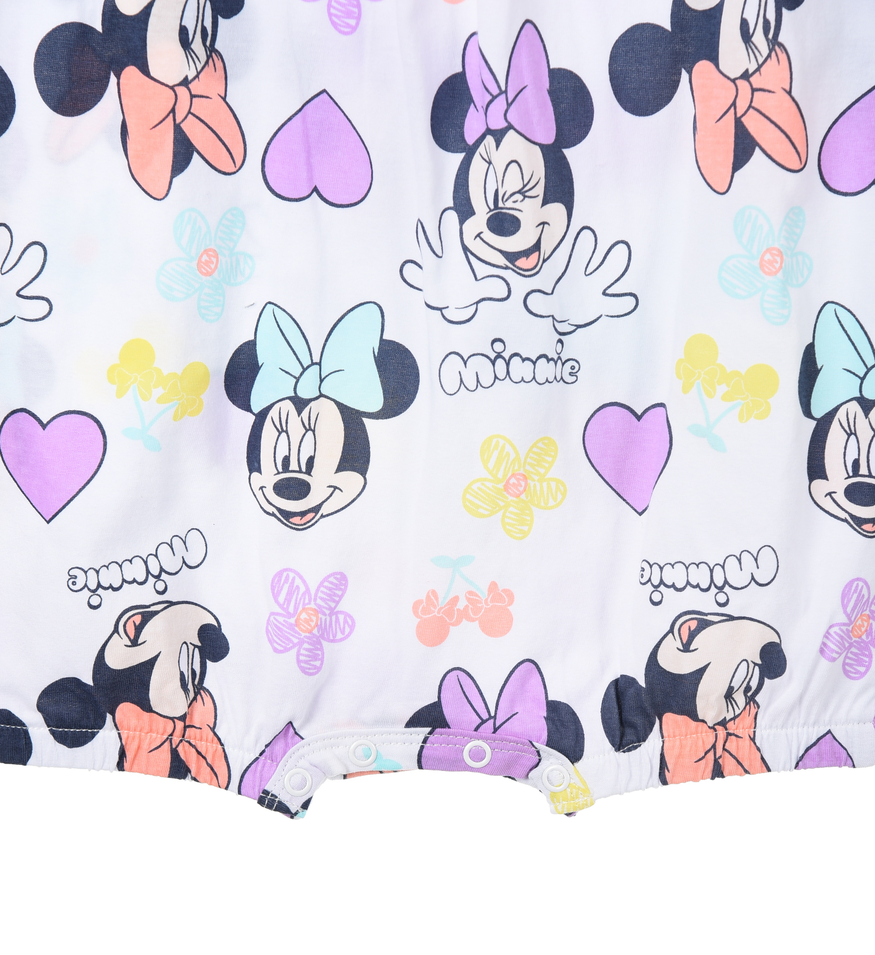 Pagliaccetto Minnie DISNEY Body Smanicato 100% Cotone Neonata - Ez00005bianco