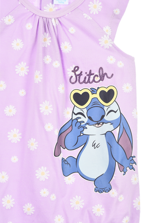 Pagliaccetto Stitch DISNEY Body Smanicato 100% Cotone Neonata - Ez00001lilla