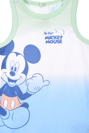 Pagliaccetto Topolino DISNEY Body Smanicato 100% Cotone Neonato - Ez00010blu
