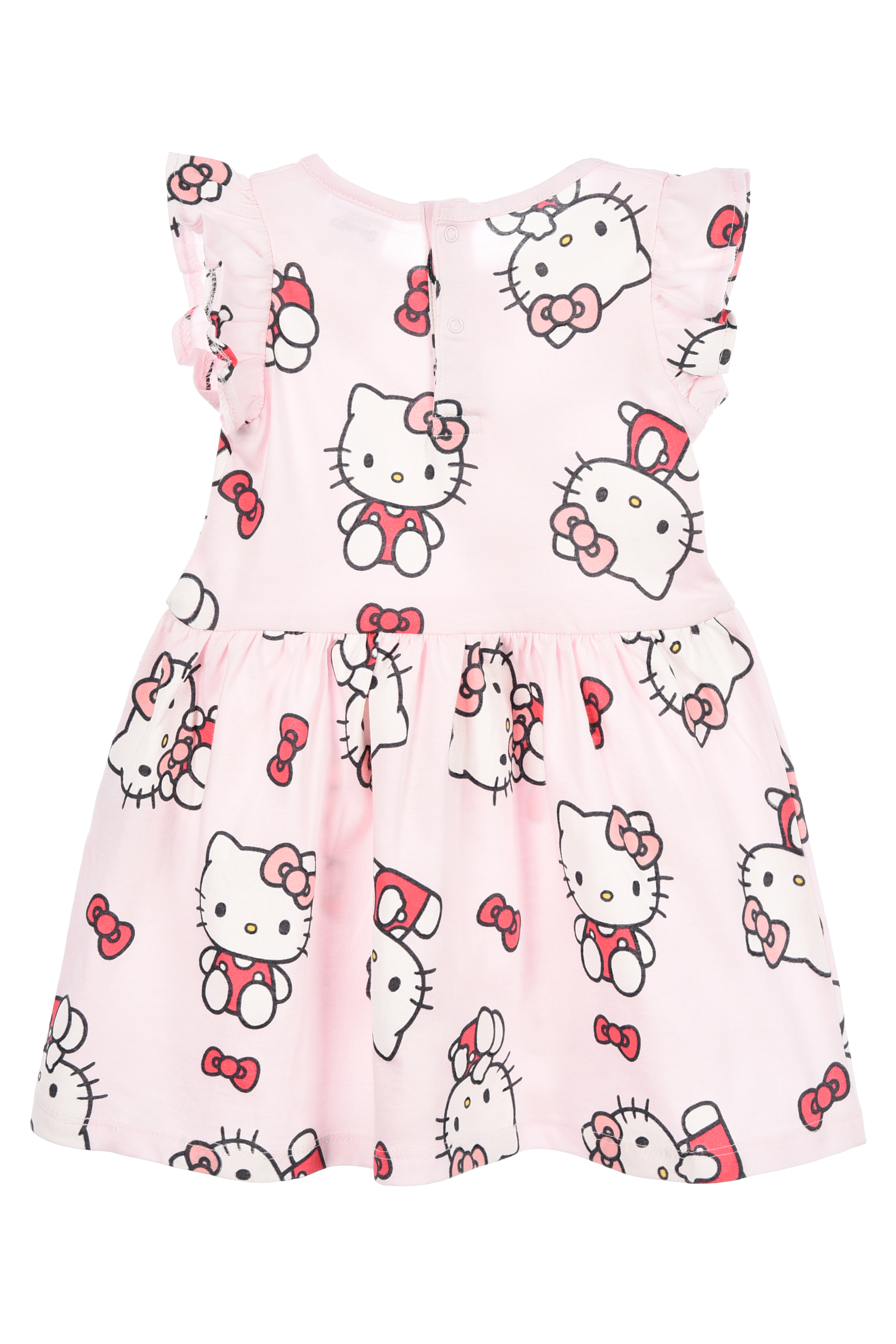 Abito Hello Kitty Sanrio Smanicato Neonata Vestitino Scamiciata in Cotone - Ez00016rosa