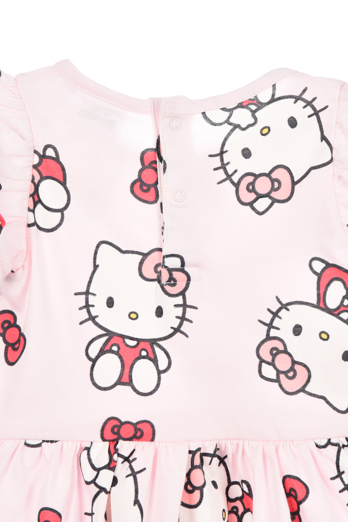 Abito Hello Kitty Sanrio Smanicato Neonata Vestitino Scamiciata in Cotone - Ez00016rosa