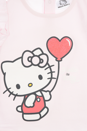Completo Hello Kitty Sanrio 2 Pezzi Canotta e Shorts in Cotone Neonata - Ez00017rosa