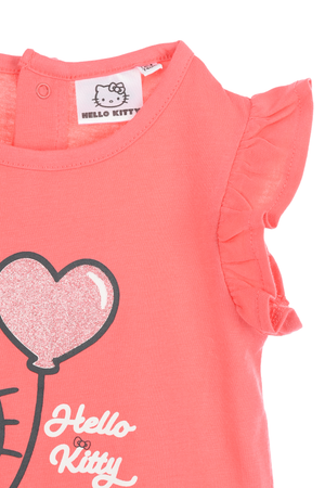 Completo Hello Kitty Sanrio 2 Pezzi Canotta e Shorts in Cotone Neonata - Ez00017rosso