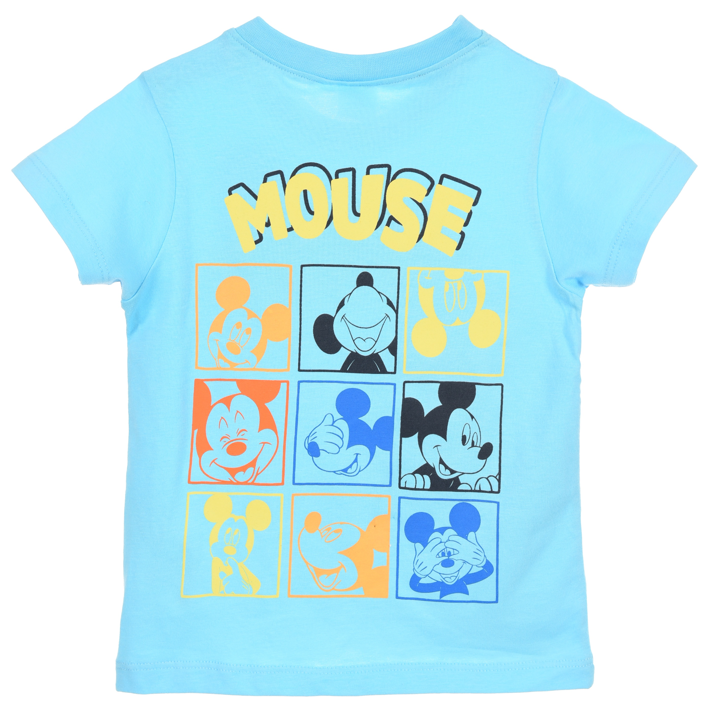 T-Shirt Maniche Corte Topolino DISNEY Maglietta 100% Cotone Neonato - Ez00011azzurro