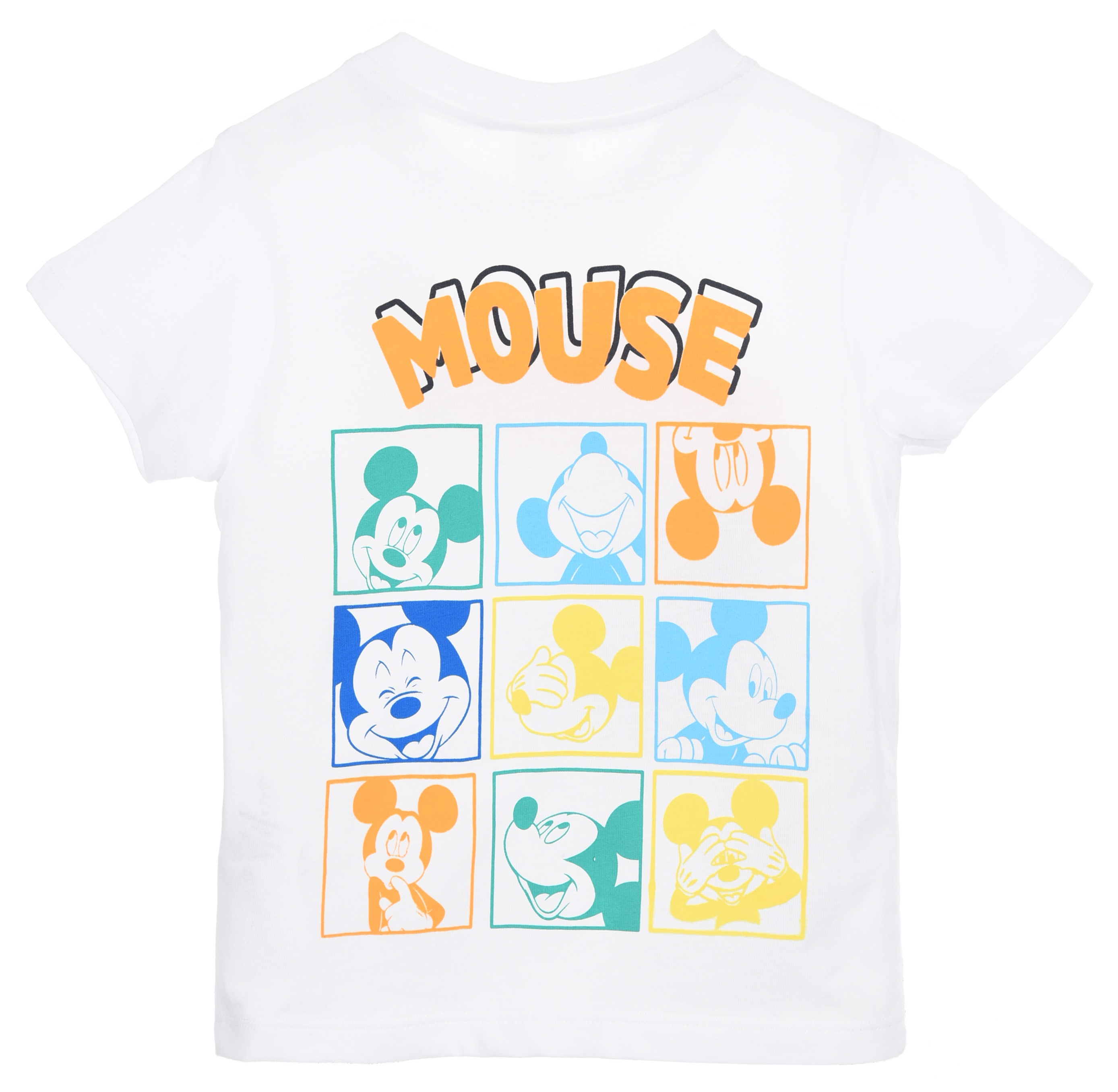 T-Shirt Maniche Corte Topolino DISNEY Maglietta 100% Cotone Neonato - Ez00011bianco