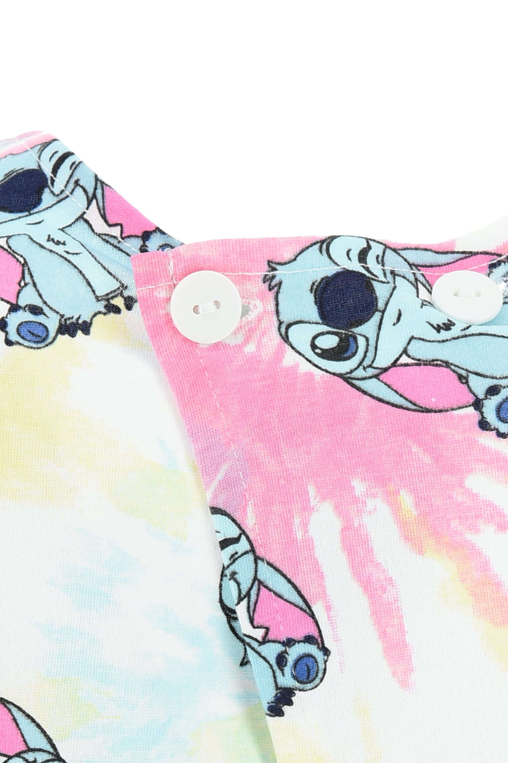 Tutina Corta Stitch DISNEY Bambina Fantasia Tie-Dye con Cintura in Cotone - Ez10068