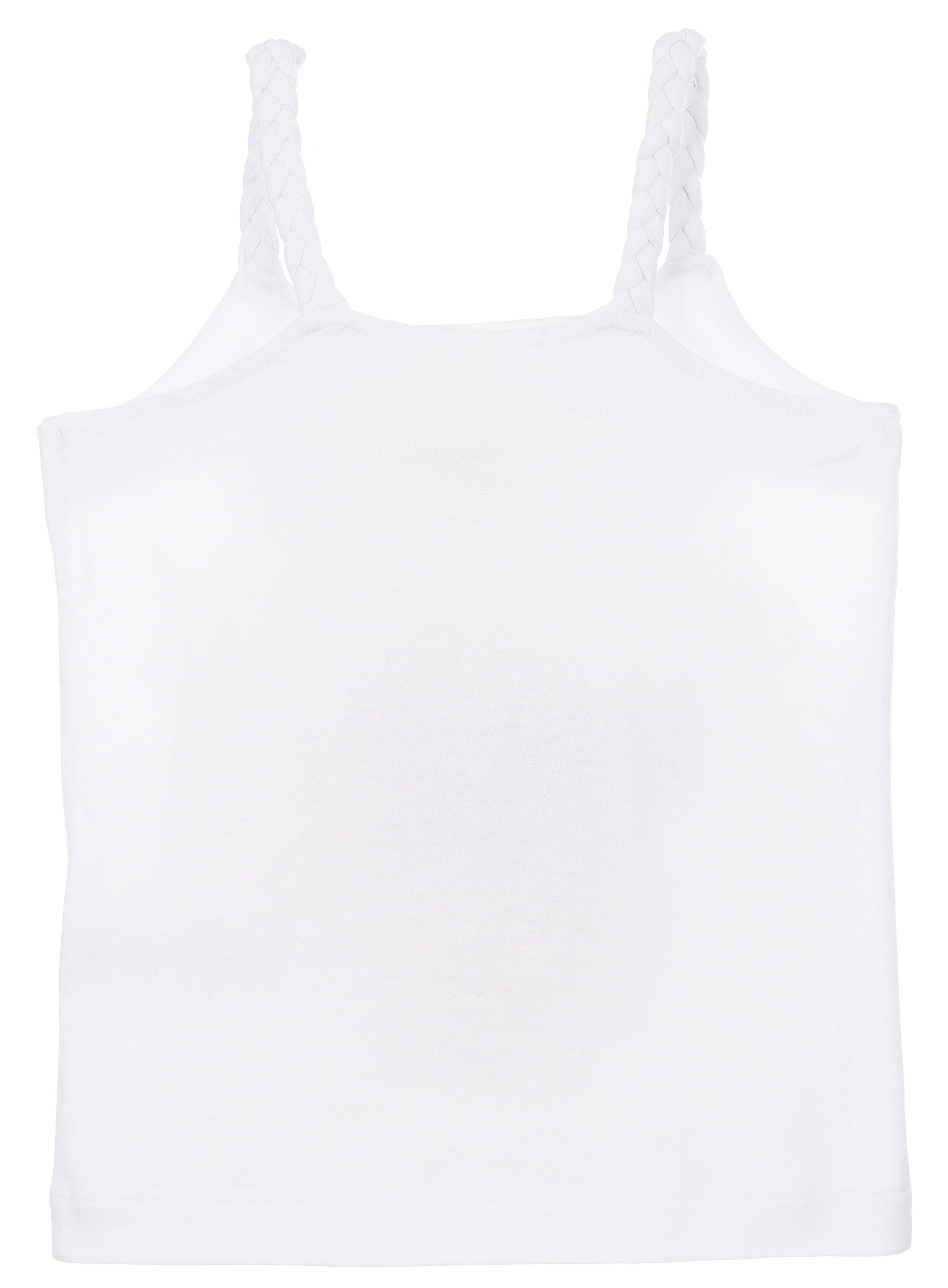 Canotta Stitch Aloha DISNEY Bambina con Spalline Incrociate 100% Cotone - Ez10052bianco