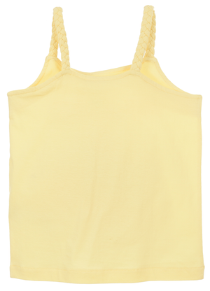 Canotta Stitch Aloha DISNEY Bambina con Spalline Incrociate 100% Cotone - Ez10052giallo
