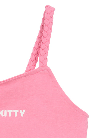 Canotta Hello Kitty Sanrio Bambina con Spalline Incrociate 100% Cotone - Ez10033rosa