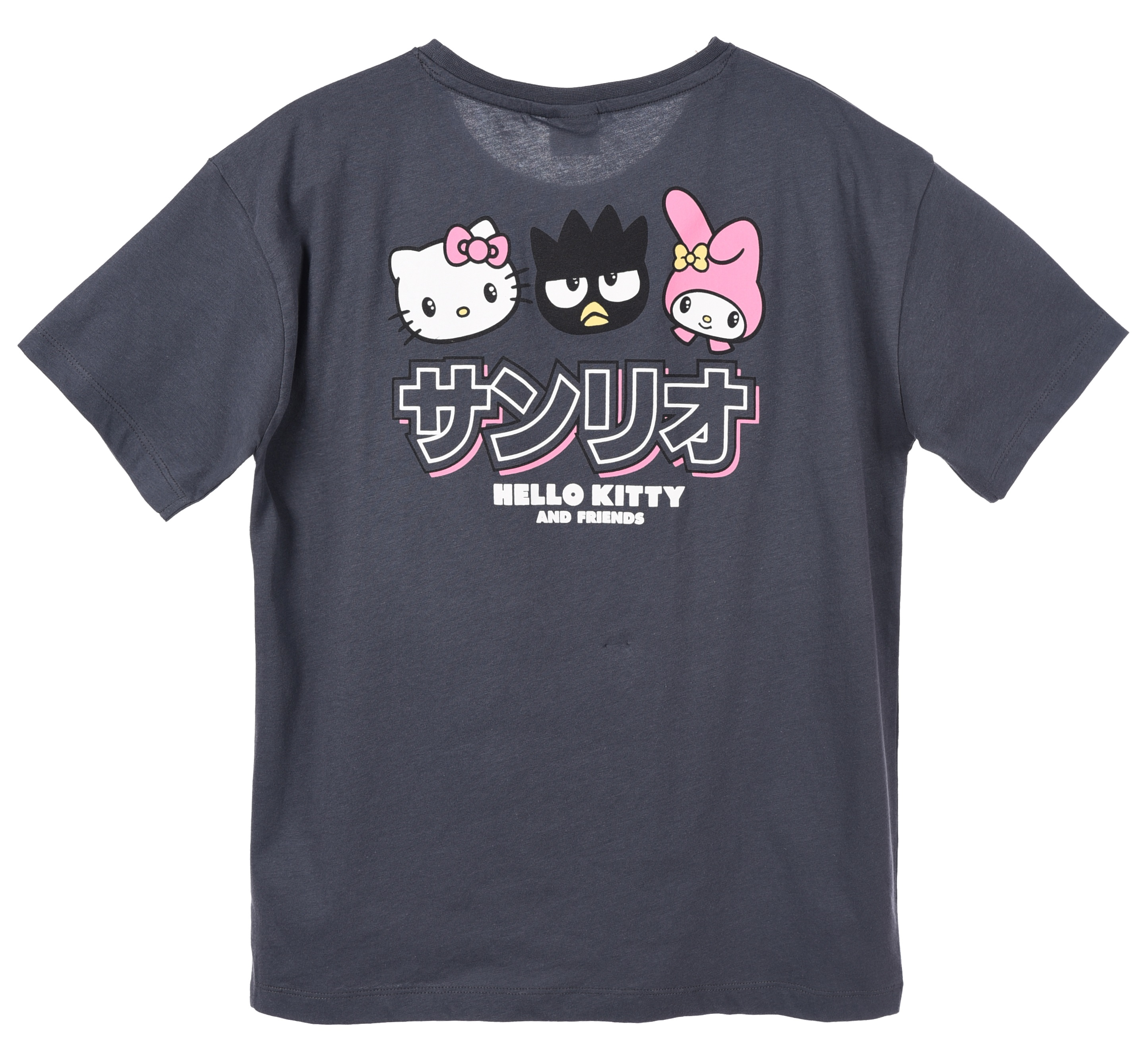 T-Shirt Hello Kitty & Friends Sanrio Maniche Corte Maglietta 100% Cotone Bambina Ragazza - Ez16023grigio