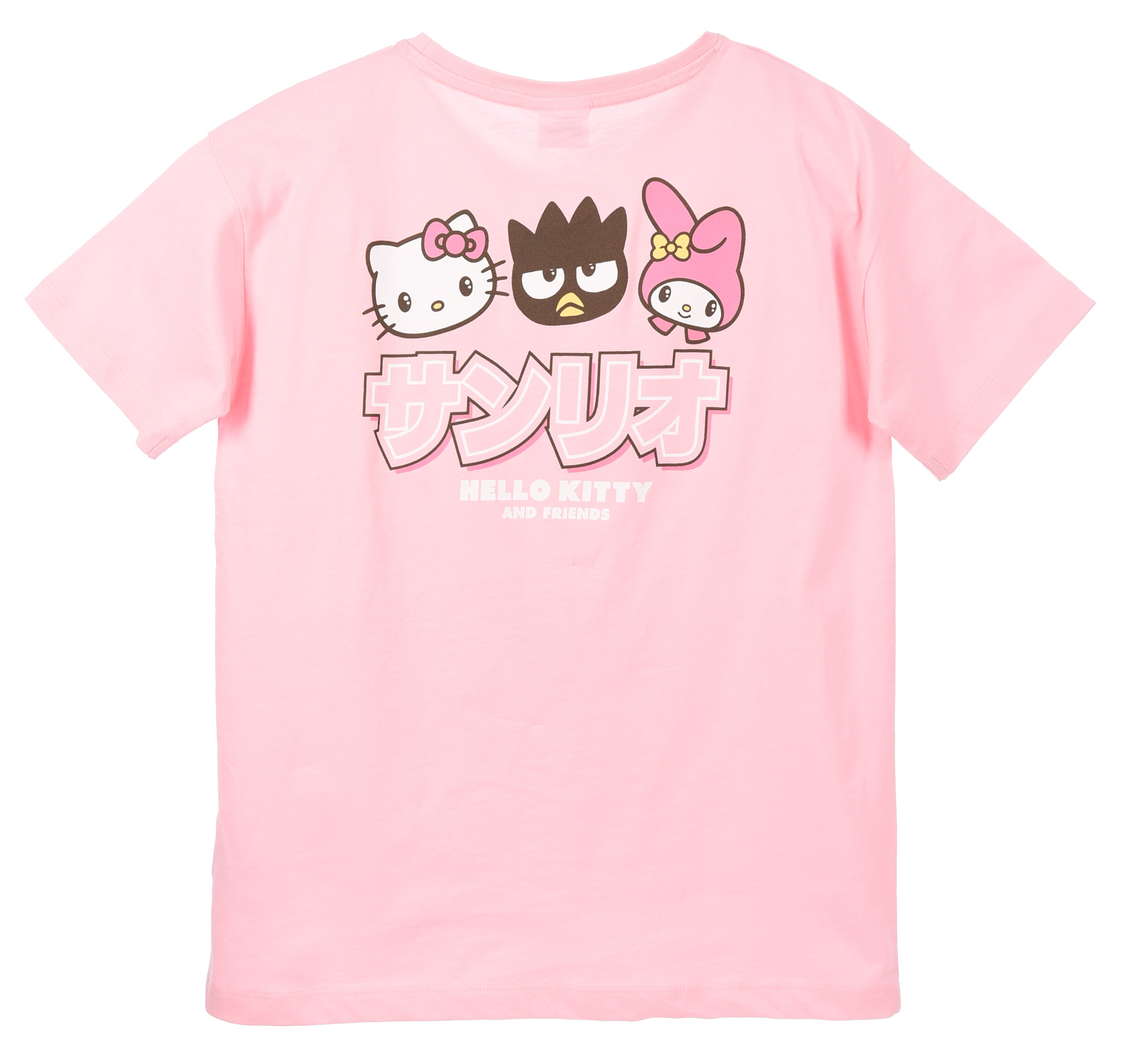 T-Shirt Hello Kitty & Friends Sanrio Maniche Corte Maglietta 100% Cotone Bambina Ragazza - Ez16023rosa
