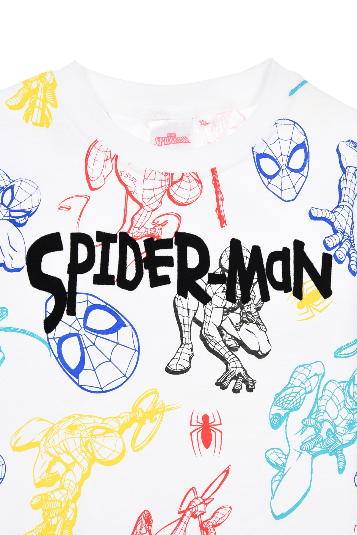 T-Shirt Spiderman MARVEL Maniche Corte Maglietta 100% Cotone Bambino - Ez10137bianco