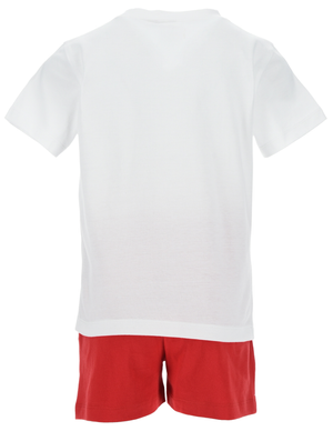 Completo Spiderman MARVEL 2 Pezzi T-Shirt e Bermuda in Cotone Bambino - Ez10132bianco