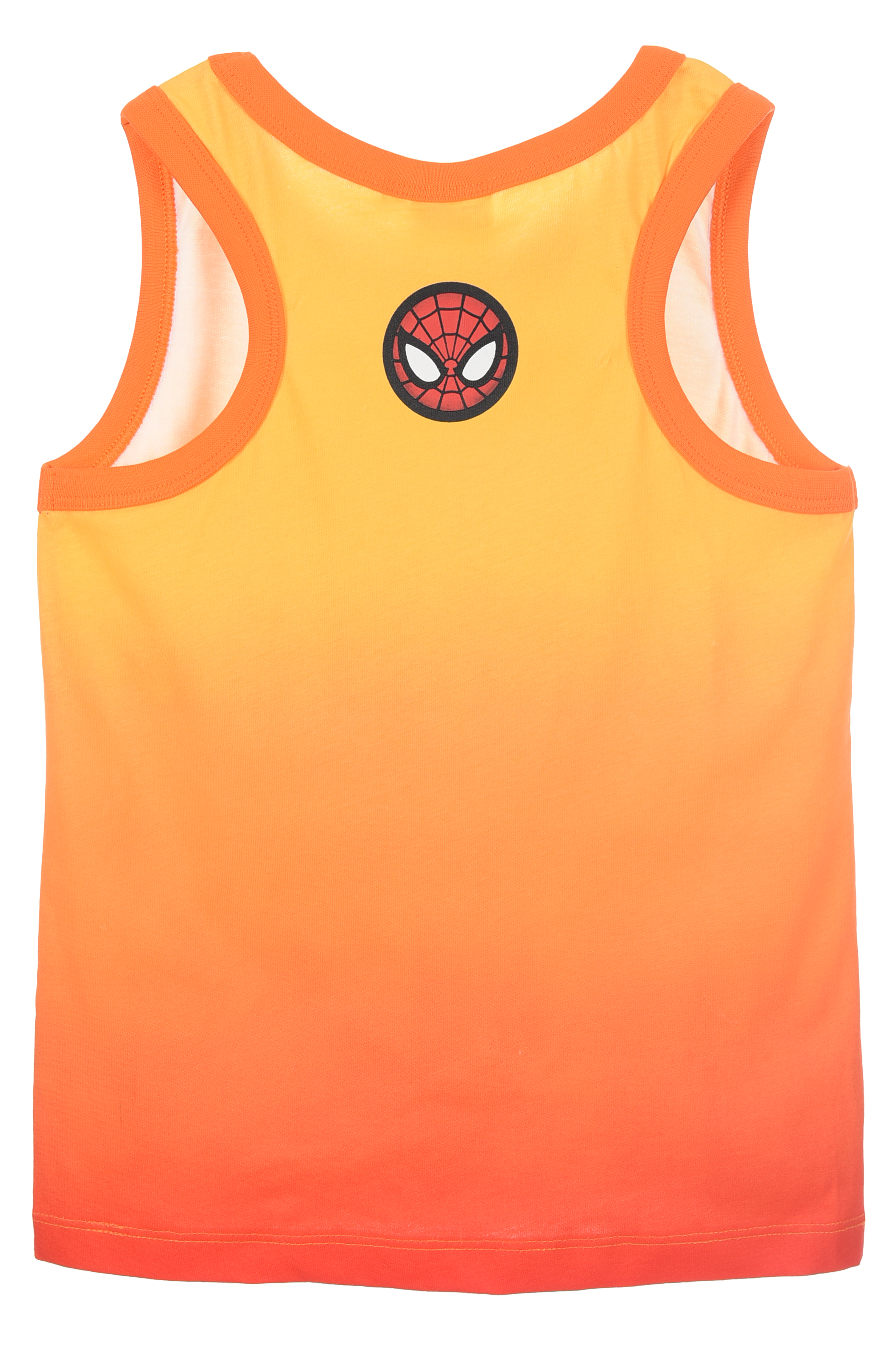 Canotta Spiderman MARVEL Bambino Smanicata 100% Cotone con Stampa Frontale - Ez10126arancio