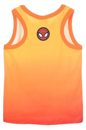 Canotta Spiderman MARVEL Bambino Smanicata 100% Cotone con Stampa Frontale - Ez10126arancio