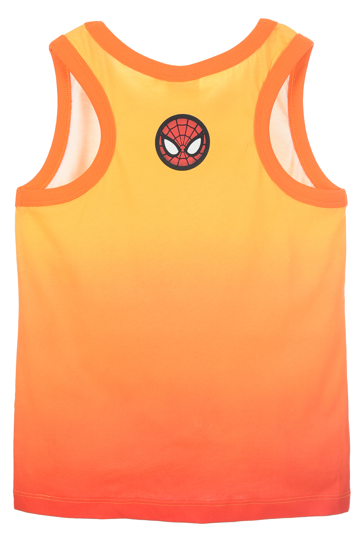 Canotta Spiderman MARVEL Bambino Smanicata 100% Cotone con Stampa Frontale - Ez10126arancio