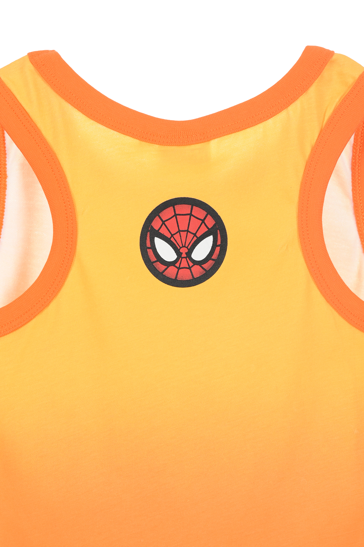 Canotta Spiderman MARVEL Bambino Smanicata 100% Cotone con Stampa Frontale - Ez10126arancio