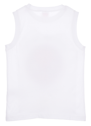 Canotta Spiderman MARVEL Bambino Smanicata 100% Cotone con Stampa Frontale - Ez10129bianco