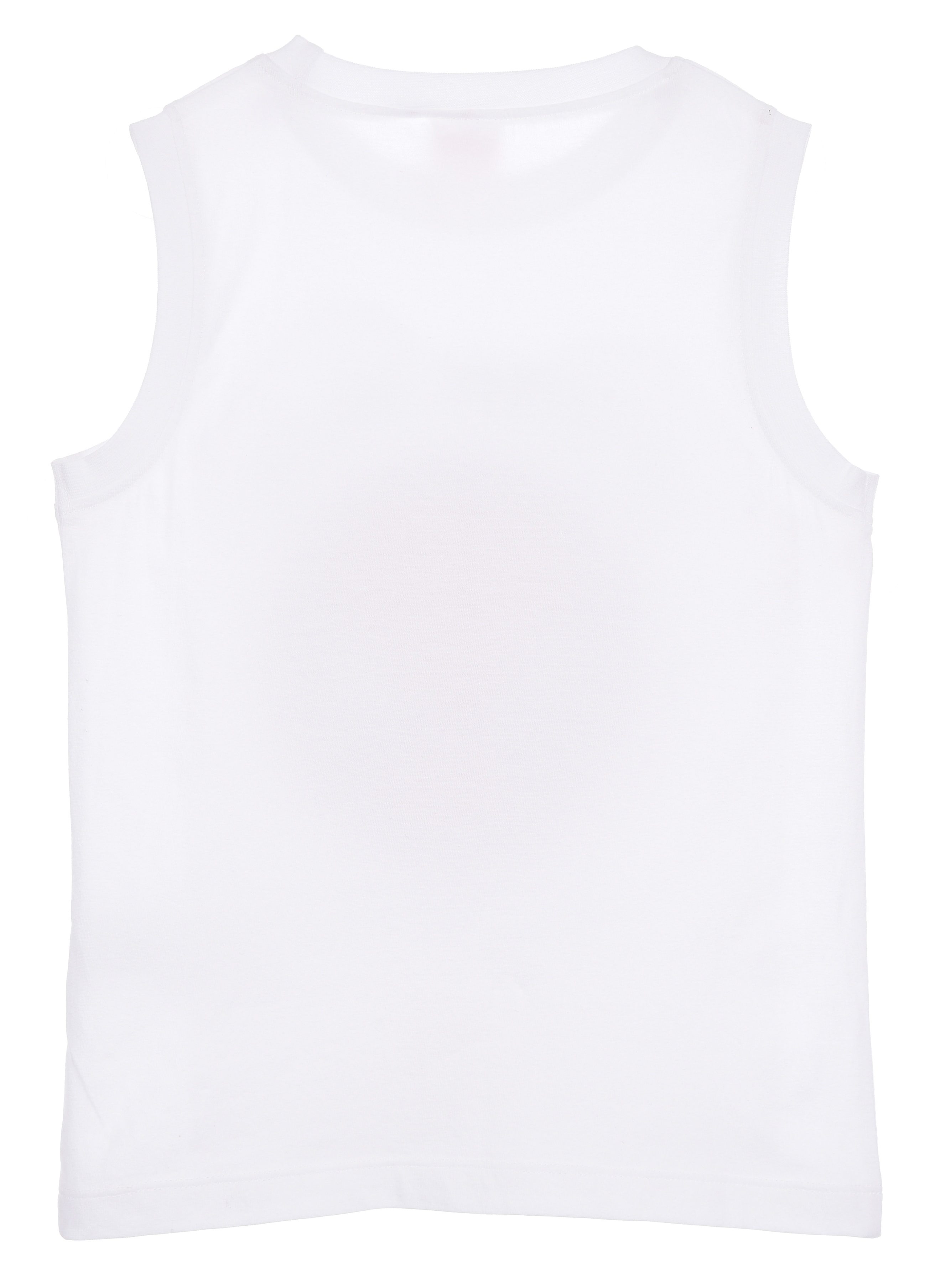 Canotta Spiderman MARVEL Bambino Smanicata 100% Cotone con Stampa Frontale - Ez10129bianco