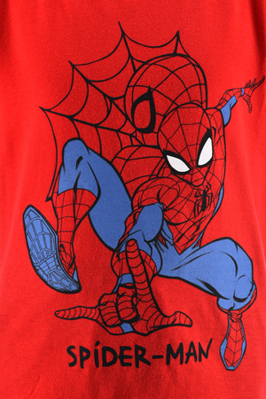 Completo Spiderman MARVEL 2 Pezzi T-Shirt e Bermuda in Cotone Bambino - Ez10223rosso