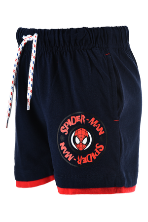Completo Spiderman MARVEL 2 Pezzi T-Shirt e Bermuda in Cotone Bambino - Ez10223rosso