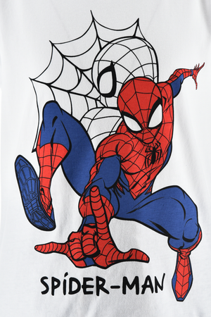 Completo Spiderman MARVEL 2 Pezzi T-Shirt e Bermuda in Cotone Bambino - Ez10223bianco