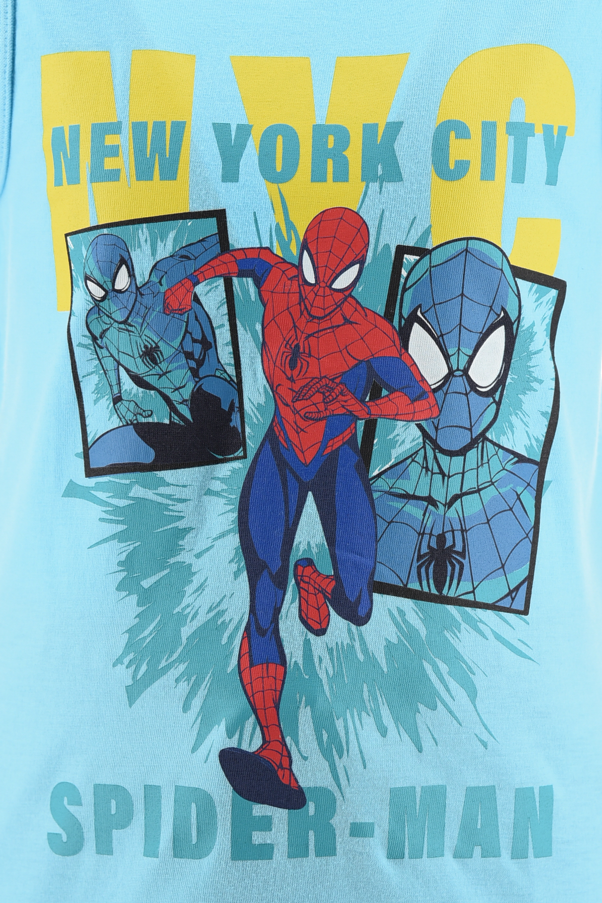Completo Spiderman MARVEL 2 Pezzi Canotta e Bermuda in Cotone Bambino - Ez10133azzurro