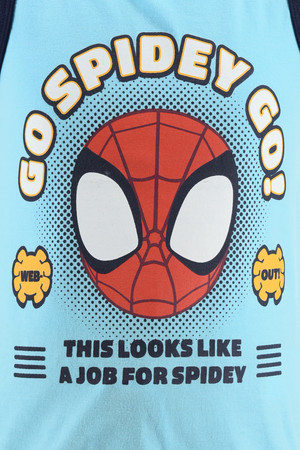 Completo Spidey MARVEL 2 Pezzi Canotta e Bermuda in Cotone Bambino - Ez10159azzurro