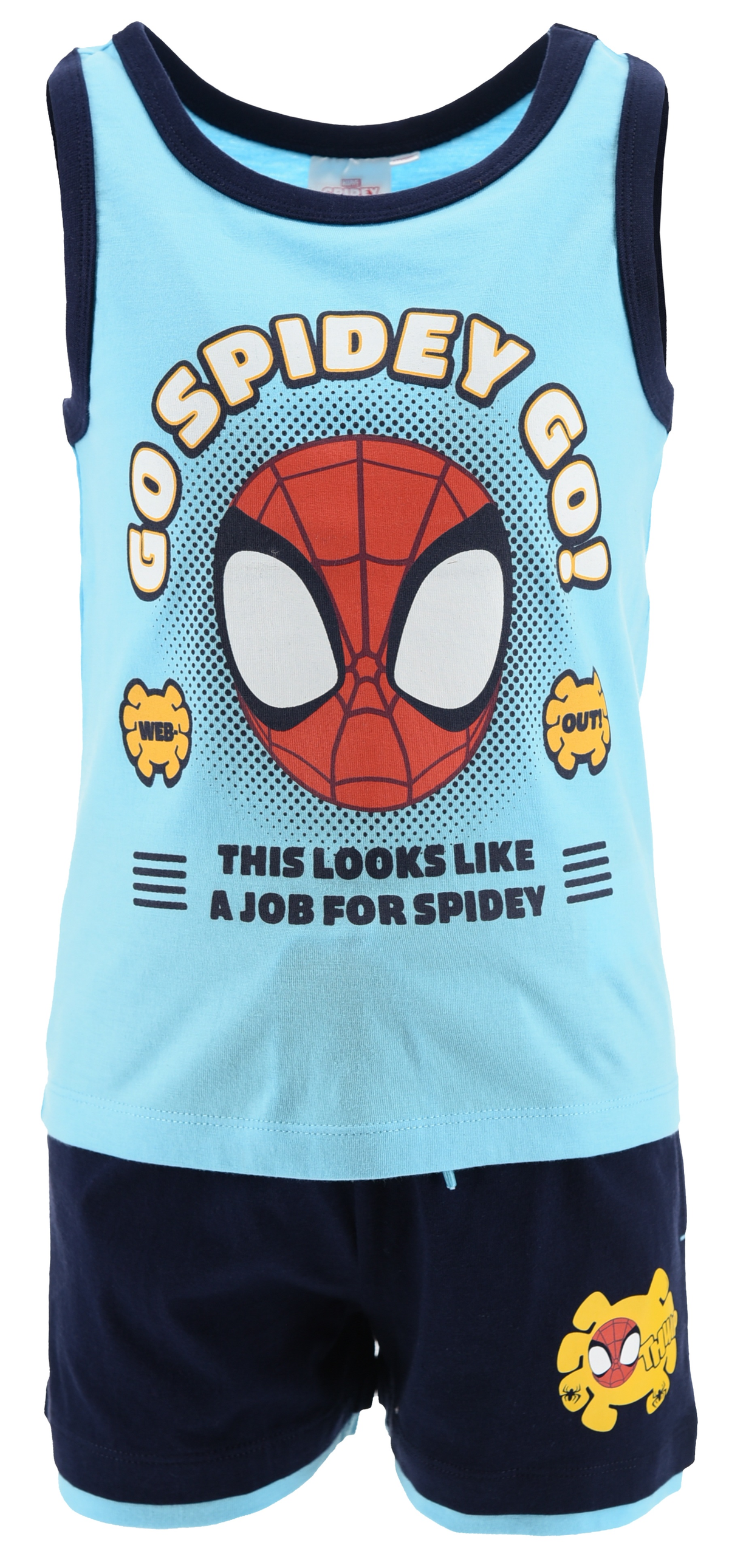 Completo Spidey MARVEL 2 Pezzi Canotta e Bermuda in Cotone Bambino - Ez10159azzurro