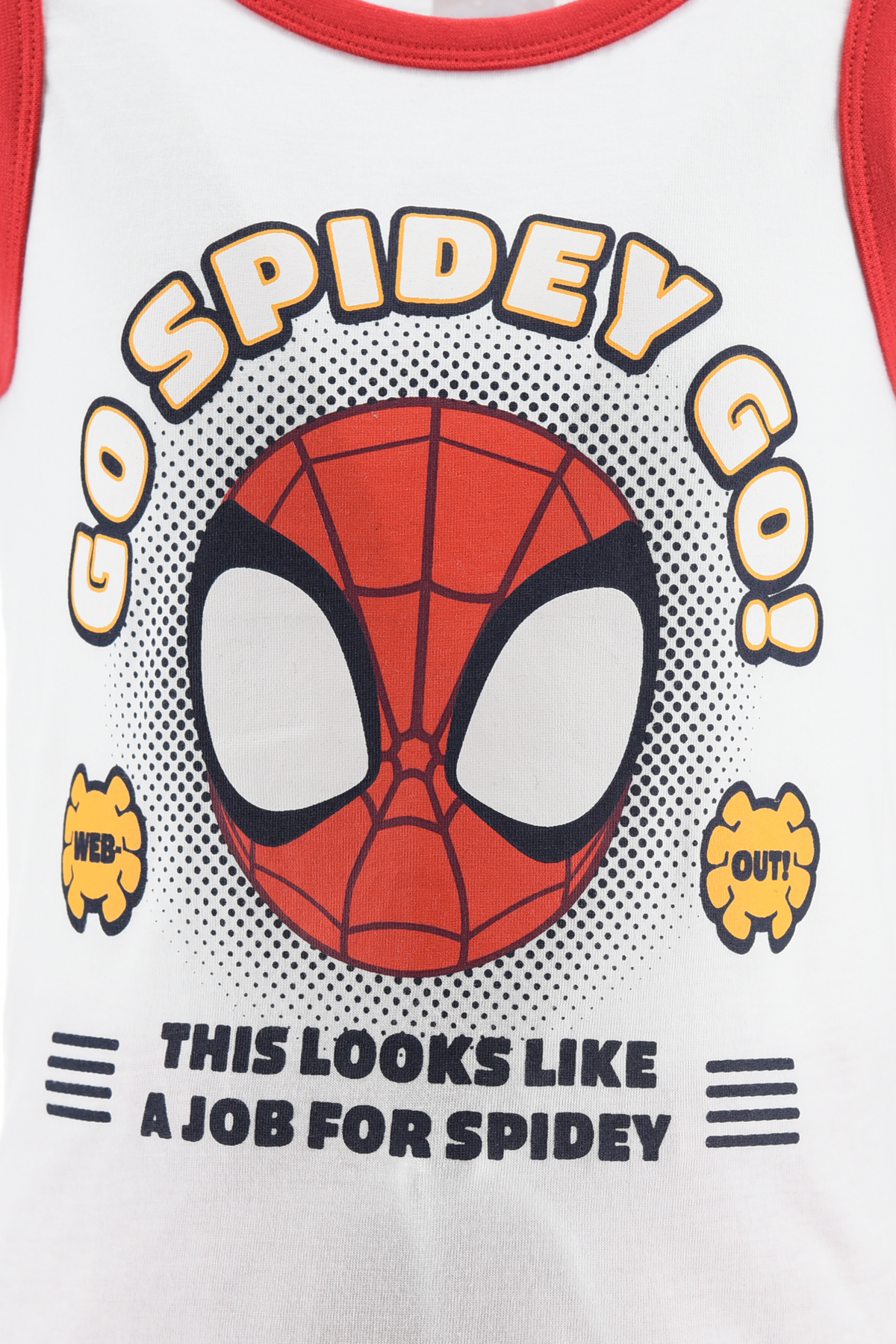 Completo Spidey MARVEL 2 Pezzi Canotta e Bermuda in Cotone Bambino - Ez10159bianco