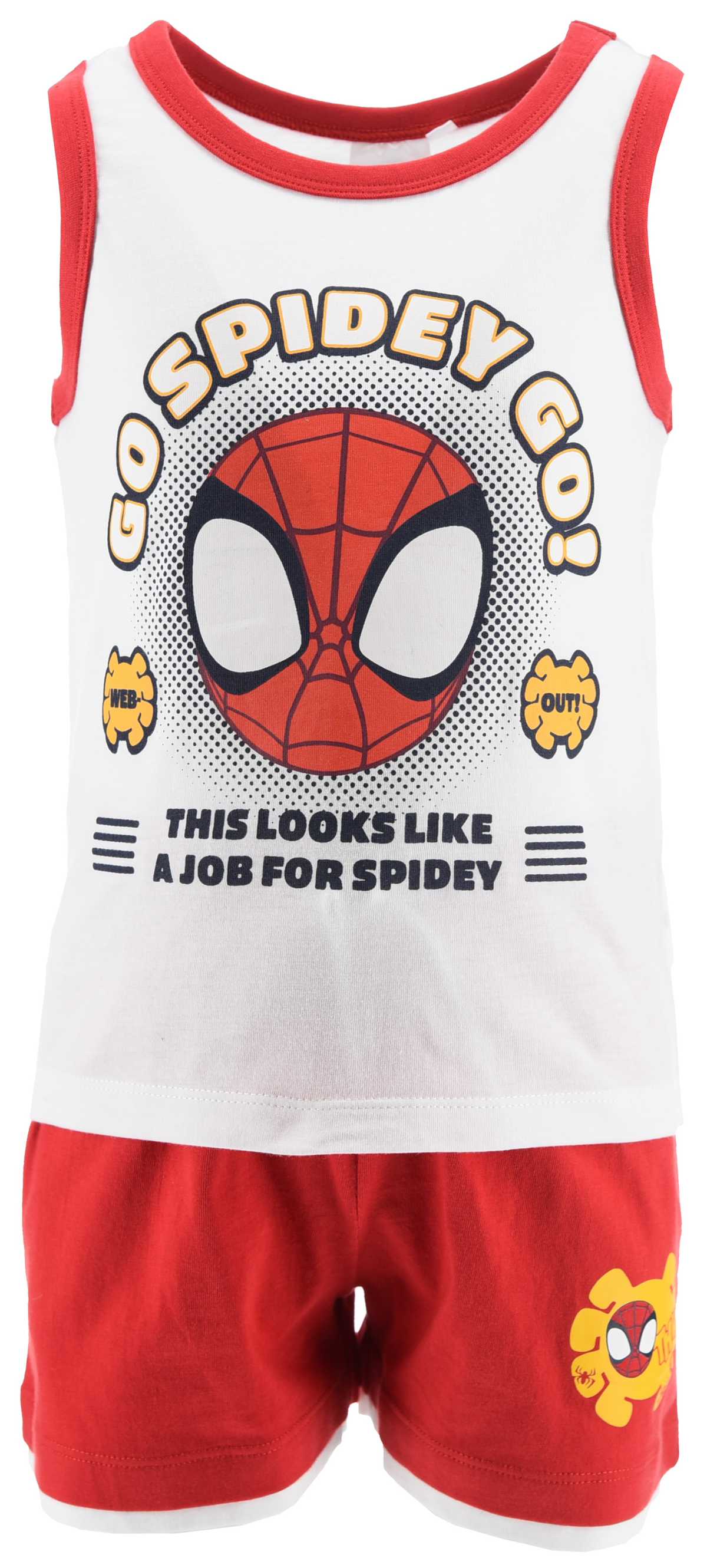 Completo Spidey MARVEL 2 Pezzi Canotta e Bermuda in Cotone Bambino - Ez10159bianco