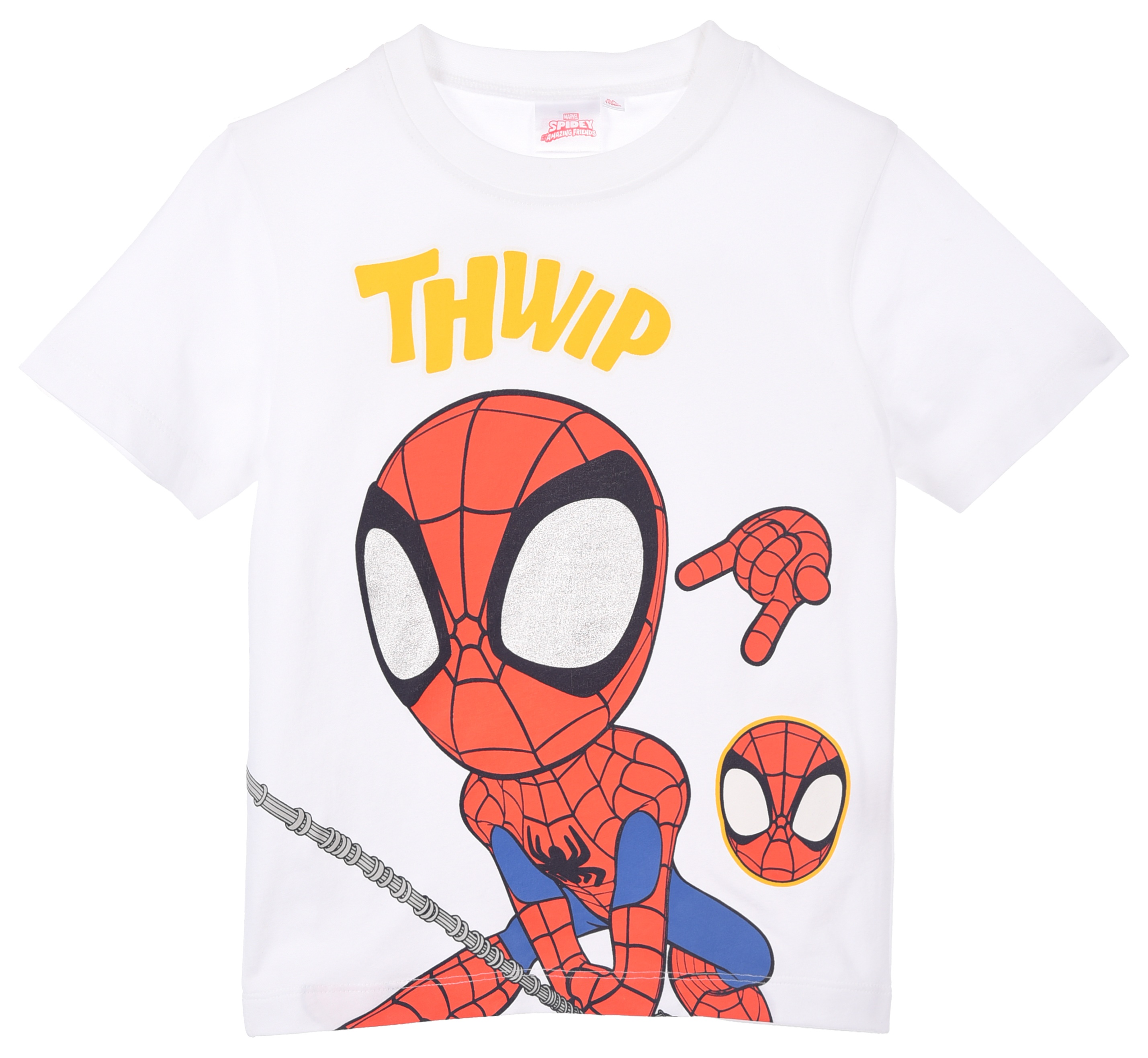 T-Shirt Spidey MARVEL Maniche Corte Maglietta 100% Cotone Bambino - Ez10160bianco
