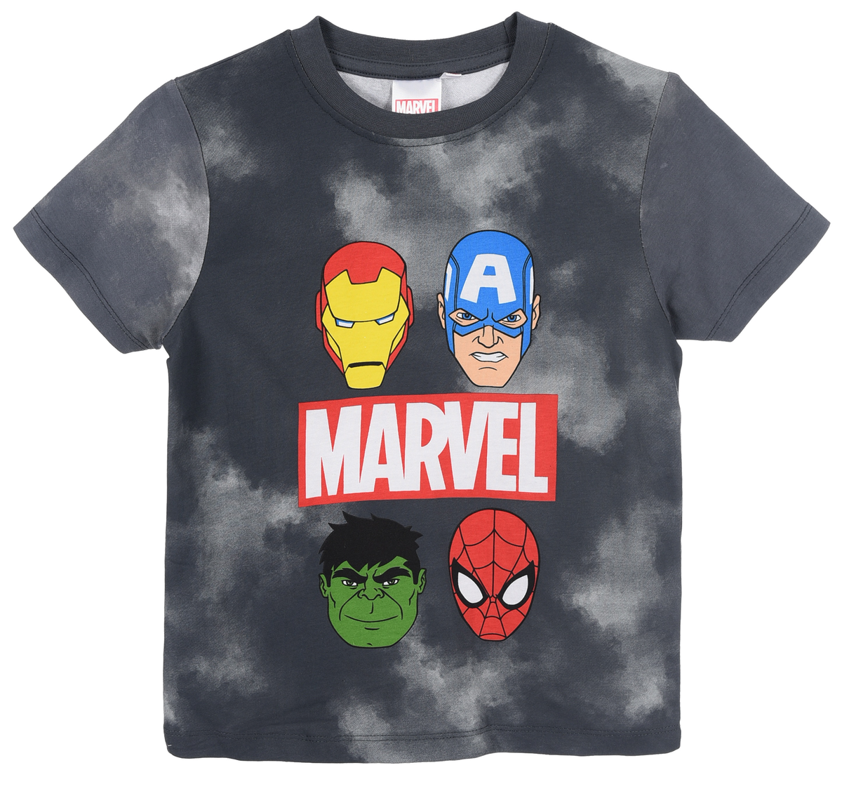 T-Shirt Avengers MARVEL Maniche Corte Maglietta Tie-Dye 100% Cotone Bambino - Ez10151grigio