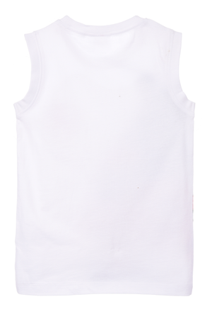 Canotta Avengers MARVEL Bambino Smanicata 100% Cotone con Stampa Frontale - Ez10094bianco