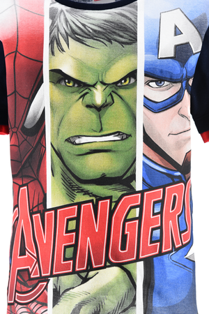 Completo Avengers MARVEL 2 Pezzi T-Shirt e Bermuda in Cotone Bambino - Ez10224navy