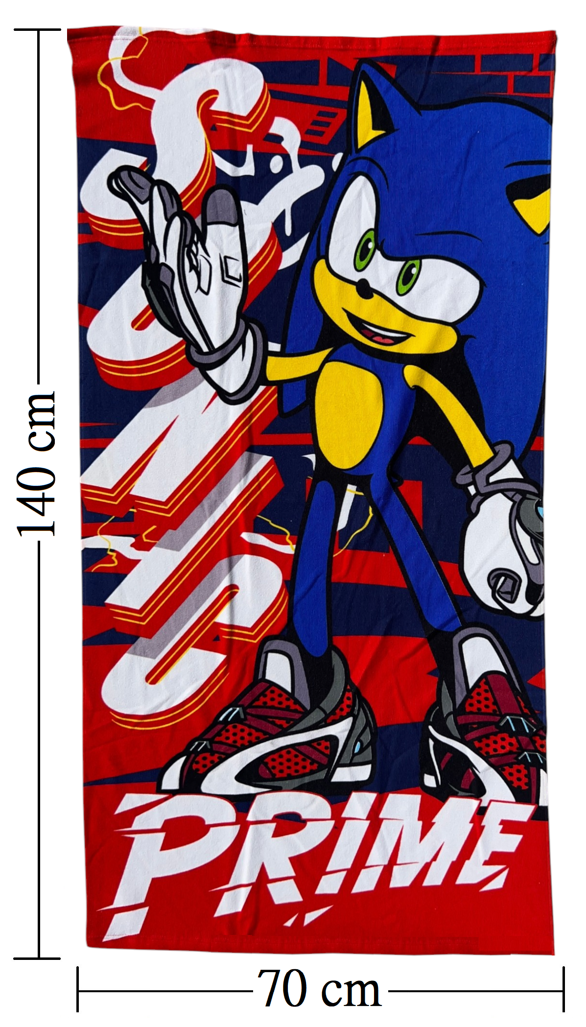 Telo Mare Sonic Asciugamano per Bambini in Microfibra CM 140x70 - Scp2103