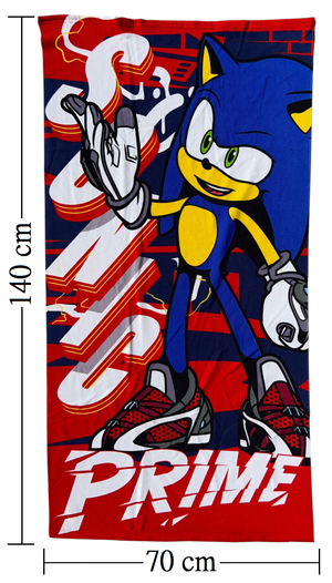 Telo Mare Sonic Asciugamano per Bambini in Microfibra CM 140x70 - Scp2103