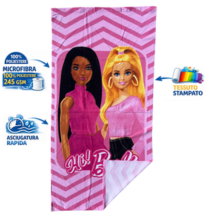 Telo Mare Barbie Mattel Asciugamano per Bambini in Microfibra CM 140x70 - Bar2087