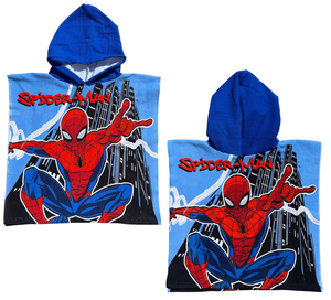 Poncho Mare Spiderman MARVEL 100 X 50 CM Accappatoio per Bambini 100% Pl - Spm2059
