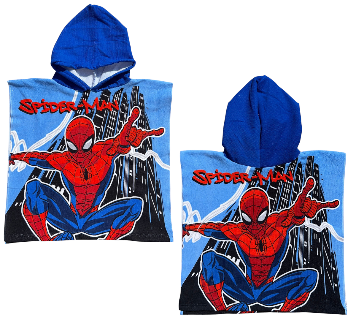 Poncho Mare Spiderman MARVEL 100 X 50 CM Accappatoio per Bambini 100% Pl - Spm2059