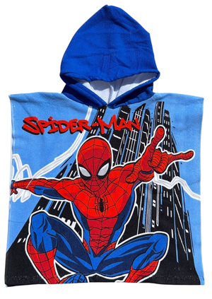 Poncho Mare Spiderman MARVEL 100 X 50 CM Accappatoio per Bambini 100% Pl - Spm2059