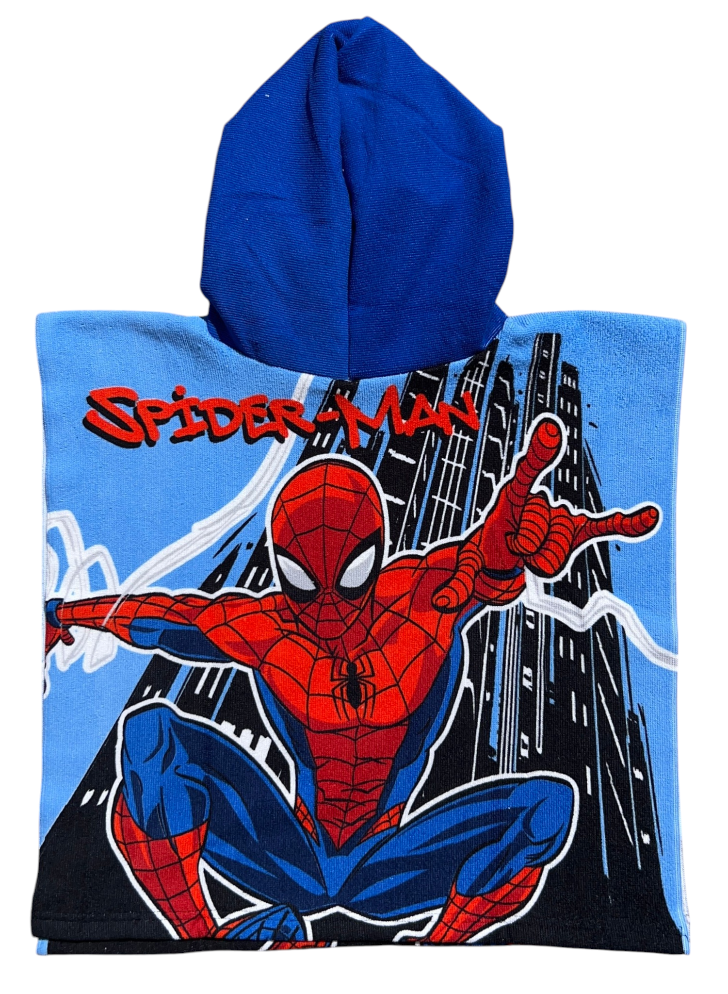 Poncho Mare Spiderman MARVEL 100 X 50 CM Accappatoio per Bambini 100% Pl - Spm2059