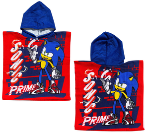 Poncho Mare Sonic 100 X 50 CM Accappatoio per Bambini 100% Pl - Scp2070